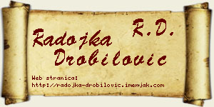 Radojka Drobilović vizit kartica